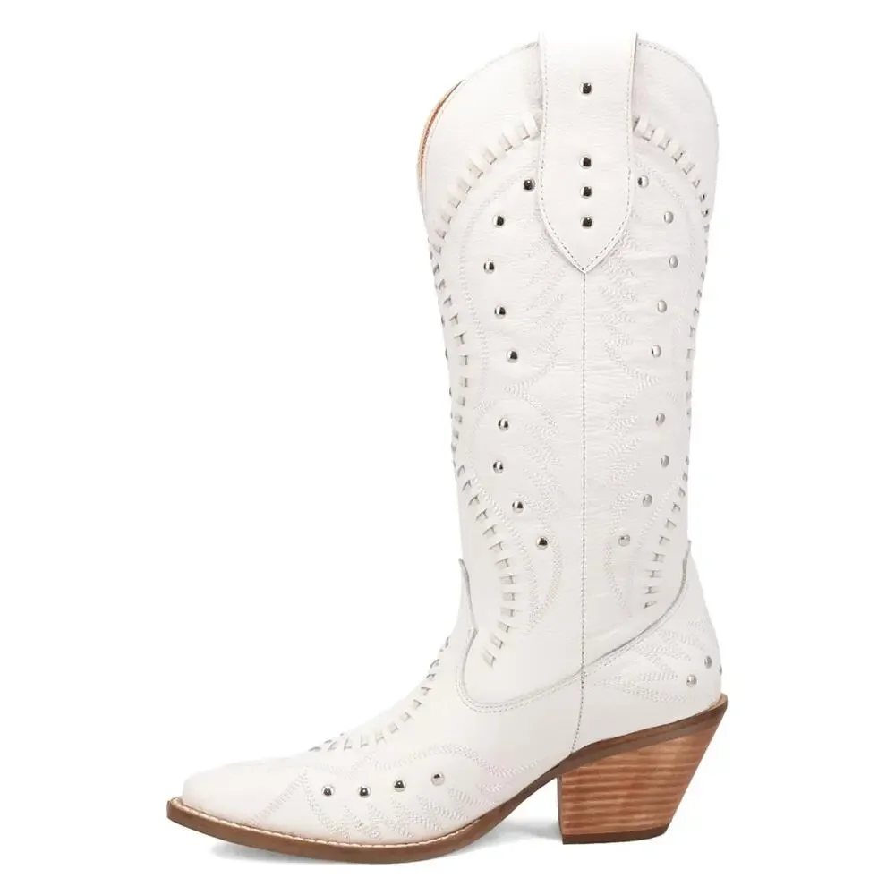 DINGO WOMENS PRETTY N' PINK WHITE 10 MEDIUM